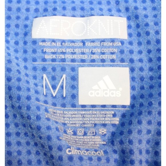 Adidas Climacool Aeroknit Long Sleeve LS Shirt Womens Medium Blue Polka Dot - Picture 4 of 6